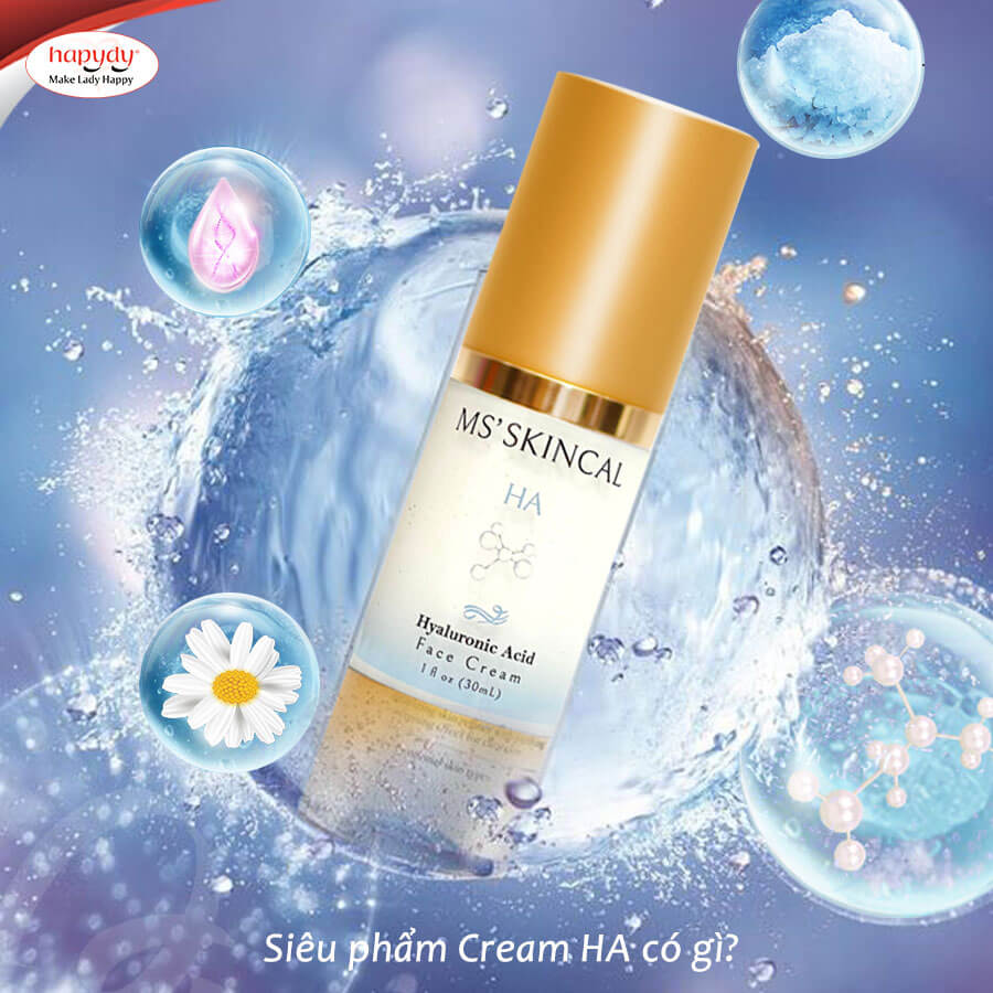 Ms'skincal Hyaluronic Acid Cream cho làn da căng mướt tự nhiên, sáng khỏe từ bên trong - Hapydy
